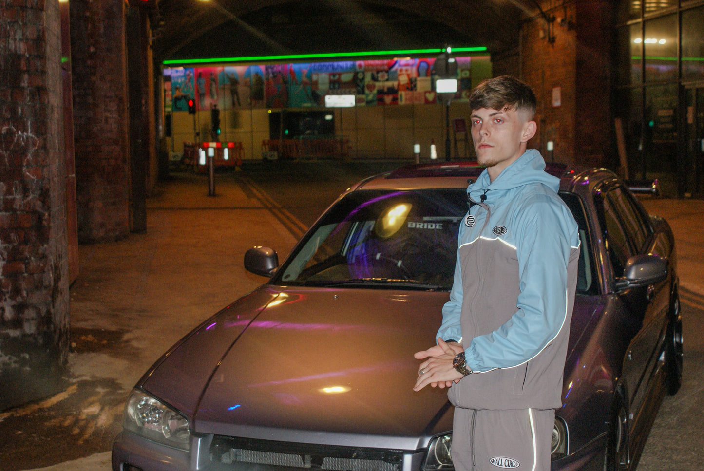 Hybrid Tracksuit Aqua/ Grey