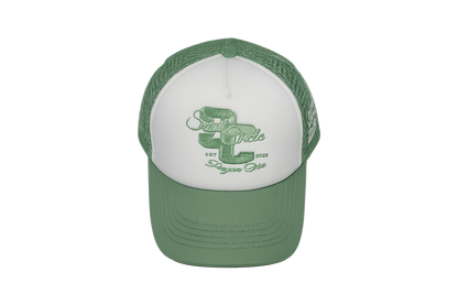 Green Varsity Trucker