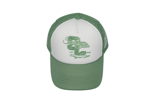 Green Varsity Trucker