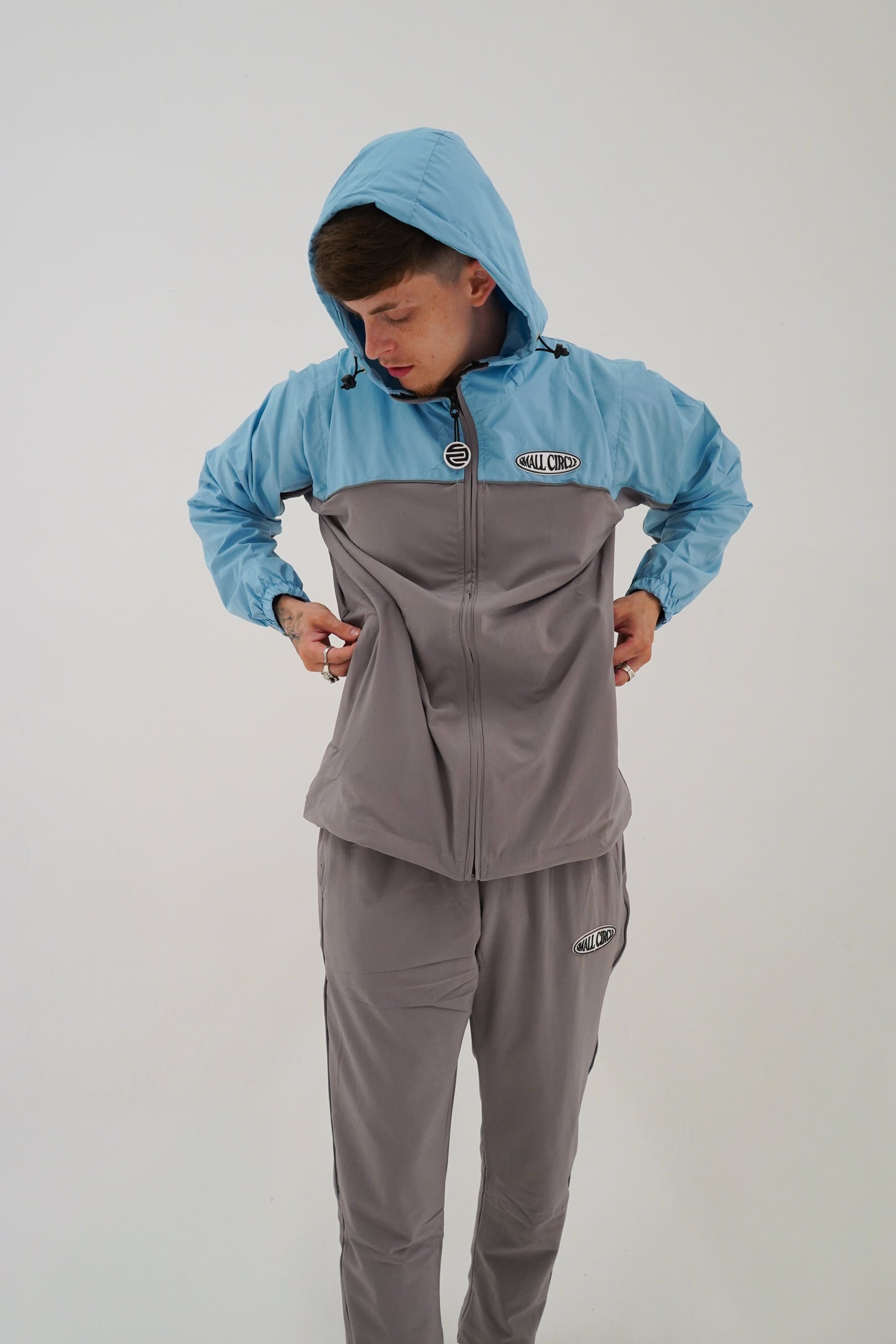 Hybrid Tracksuit Aqua/ Grey
